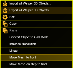 Warper Context Menu