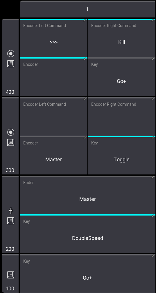 Key and Fader configurations