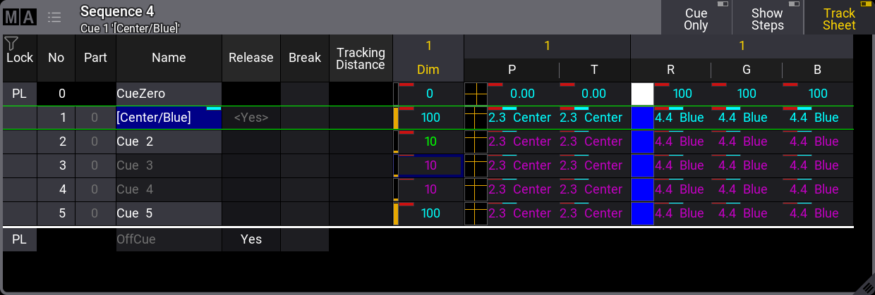 Tracking Shield Example 2 - Sequence Starting Point