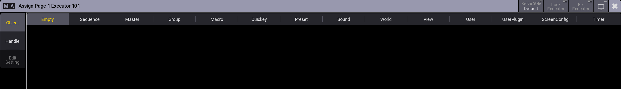 Assign Menu - Object page